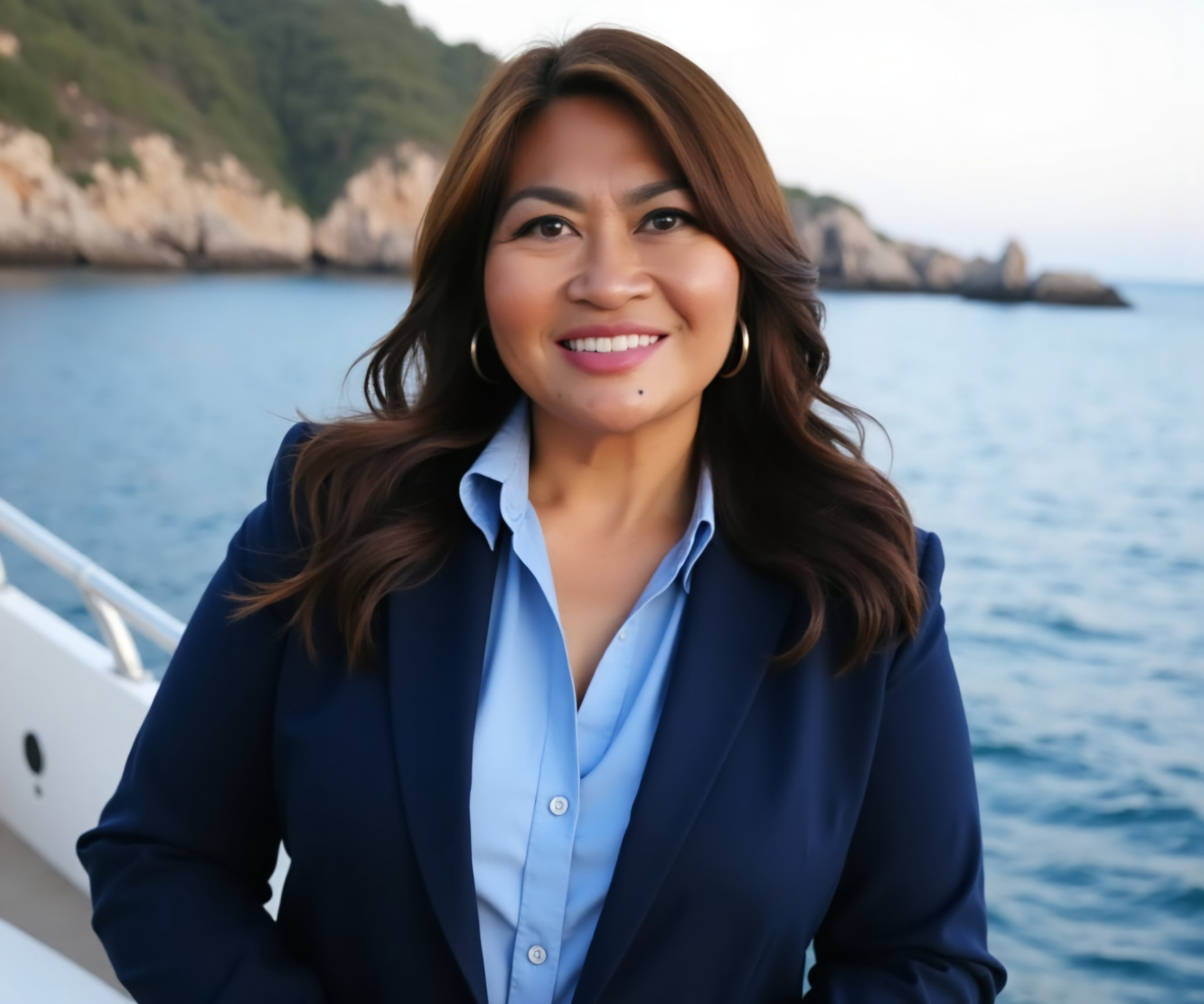 Lyn Caisip, Certified Massage Therapist, by the water